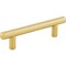 Jeffrey Alexander 96 mm Center-to-Center Brushed Gold Key West Cabinet Bar Pull 152BG - alternate 1